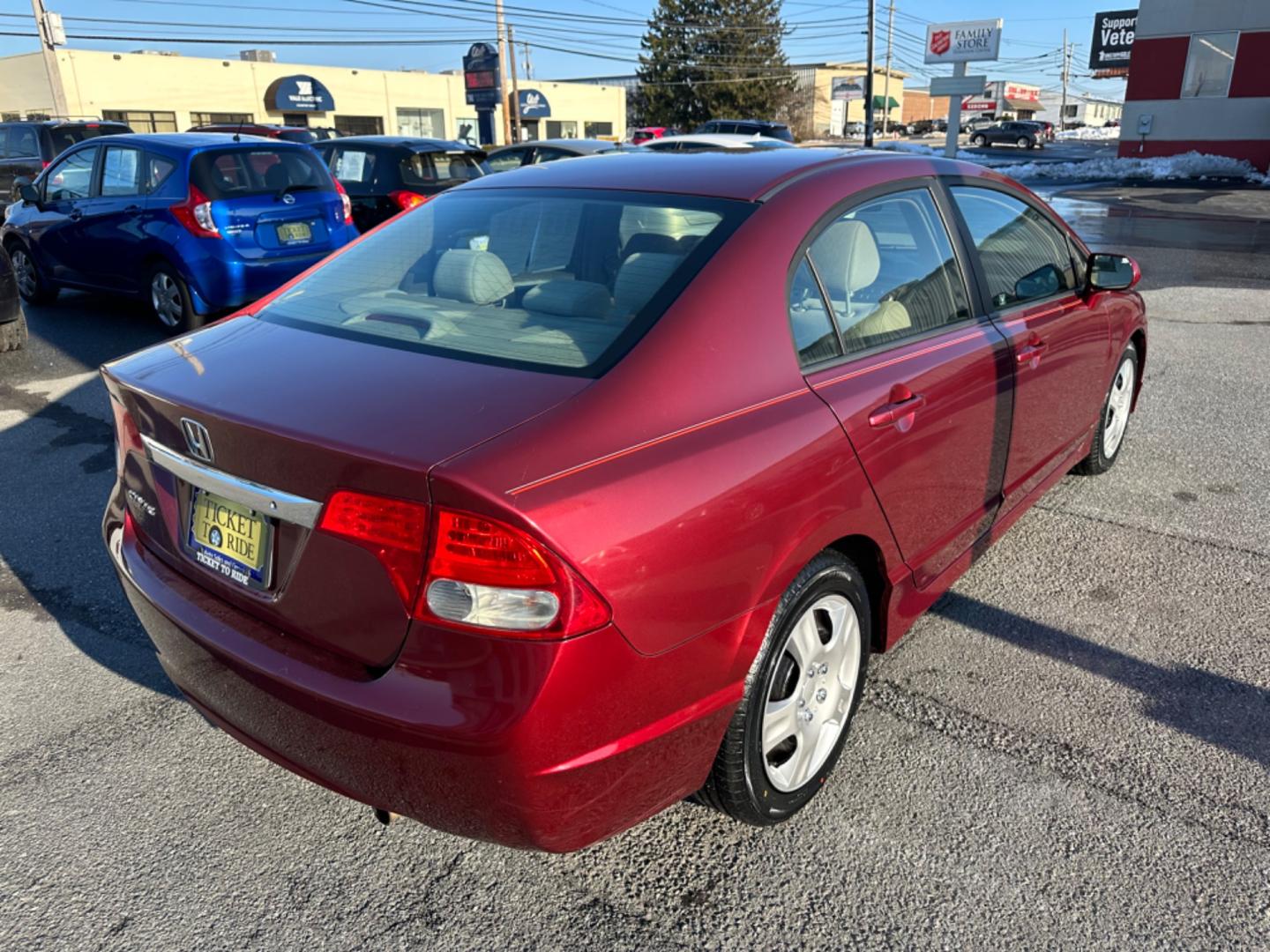 2011 RED Honda Civic LX Sedan 5-Speed AT (19XFA1F5XBE) with an 1.8L L4 SOHC 16V engine, 5-Speed Automatic transmission, located at 1254 Manheim Pike, Lancaster, PA, 17601, (717) 393-9133, 40.062870, -76.323273 - Photo#3